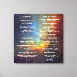 Desiderata op Tulip Galaxy Canvas Afdruk