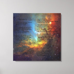 Desiderata op Tulip Galaxy Canvas Afdruk