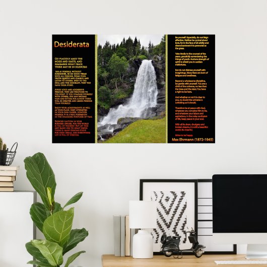 DESIDERATA Orange Cascades Affiches 13 (Bureau à domicile)