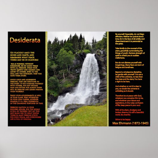 DESIDERATA Orange Cascades Affiches 13 (Devant)