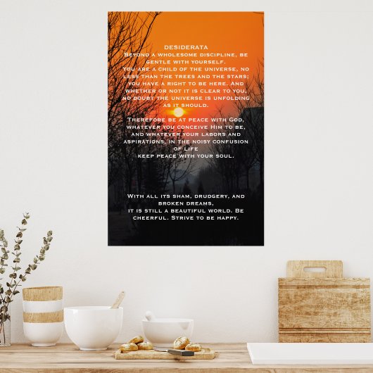 DESIDERATA Orange walkway Affiches (Cuisine)