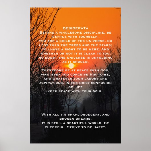 DESIDERATA Orange walkway Affiches (Devant)