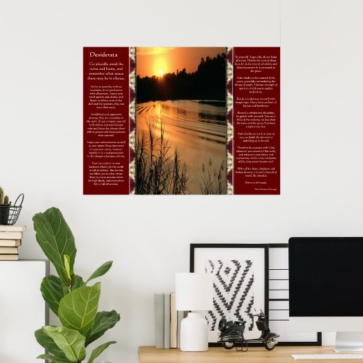 Desiderata Oranje SunSet Posters (Thuiskantoor)