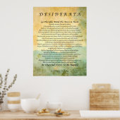 Desiderata over de Abstracte Waterverf van de Groe Poster (Keuken)