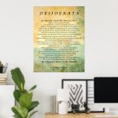 Desiderata over de Abstracte Waterverf van de Groe Poster (Thuiskantoor)