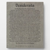 Desiderata over grijze marmer fotoplaat (Voorkant)