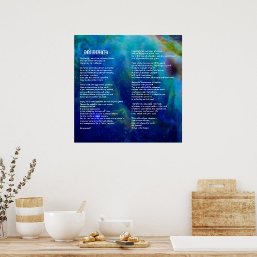 Desiderata over Orion Nebula Poster (Keuken)