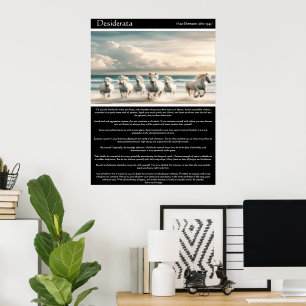 Desiderata: Paarden van de Sunset Shore Poster