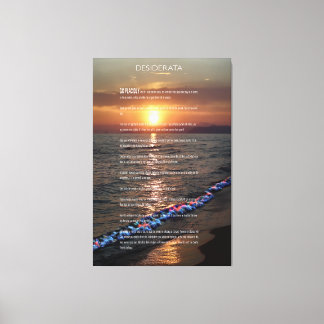 DESIDERATA Pacific Sunset Canvas Afdruk