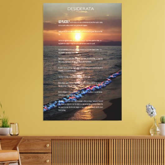 DESIDERATA Pacific Sunset Canvas Afdruk (Insitu (Woonkamer))