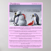 Desiderata Penguins Pastèque de neige Posters (Devant)