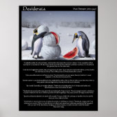 Desiderata Penguins Pastèque de neige Posters (Devant)