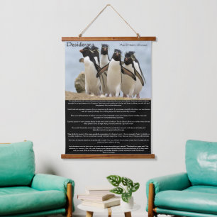Desiderata Penguins Walking Hangend Wandkleed