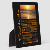 Desiderata Poem Beauful Yellow Sunset Fotoplaat (Zijkant)