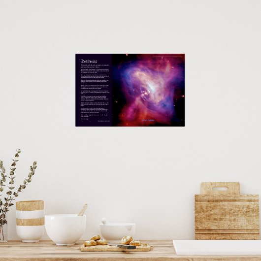 Desiderata Poem - Crab Pulsar Time Lapse Poster (Keuken)