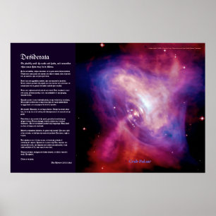 Desiderata Poem - Crab Pulsar Time Lapse Poster