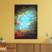 Desiderata Poem - De krab Nebula op Taurus Canvas Afdruk (Insitu (Woonkamer))