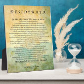 Desiderata Poem door Max Ehrmann Waterverf Forest Fotoplaat (Zijkant)