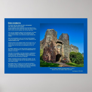 Desiderata Poem - Engelse Castle Entrance Poster