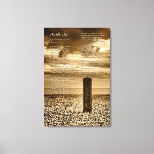 Desiderata Poem - Ik heb tijd Canvas Afdruk (Voorkant)