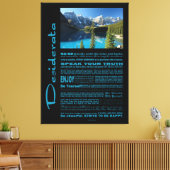 Desiderata Poem Moraine Lake Canvas Afdruk (Insitu (Woonkamer))
