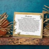 Desiderata Poem op Bamboo Fotoplaat (Zijkant)