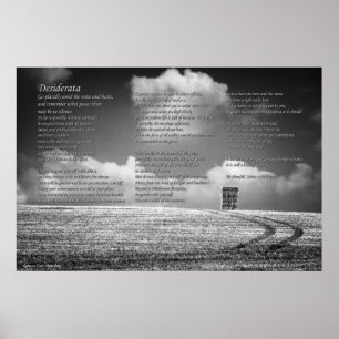Desiderata Poem op Haystack en Tracks Poster