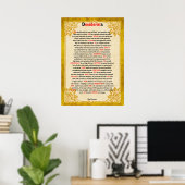 Desiderata Poem over Poster van  papier (Thuiskantoor)