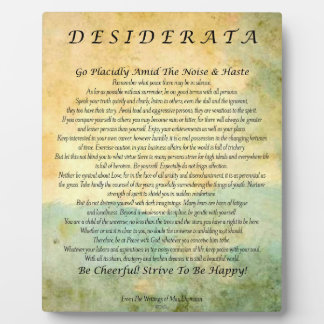 Desiderata Poem over Waterverf Forest Fotoplaat