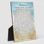 Desiderata Poem over Waterverf Ocean Beach Fotoplaat (Zijkant)