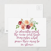 Desiderata Poem Peaceful Meditation Briefkaart (Voorkant / Achterkant)