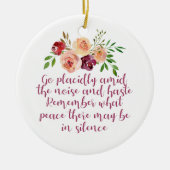 Desiderata Poem Peaceful Meditation Keramisch Ornament (Voorkant)
