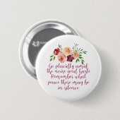 Desiderata Poem Peaceful Meditation Ronde Button 5,7 Cm (Voorkant /achterkant)