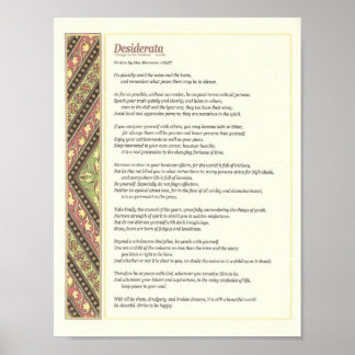 Desiderata Poem Poster