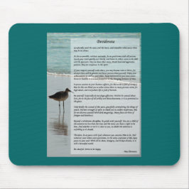 Desiderata Poem - Seagull op het strand Muismat