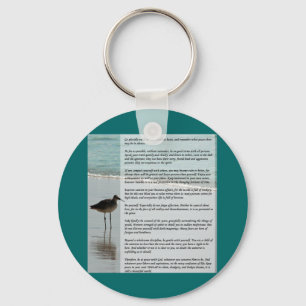 Desiderata Poem - Seagull op het strand Sleutelhanger