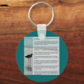 Desiderata Poem - Seagull op het strand Sleutelhanger (Voorkant)