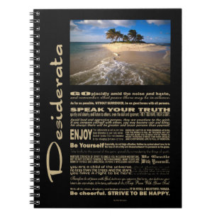 Desiderata Poem Small Solitary Island Notitieboek
