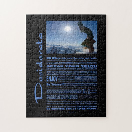 Desiderata Poem Snowboard Extreme Legpuzzel (Verticaal)
