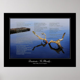Desiderata Poem - Stijl van lawaai en van Haste Poster