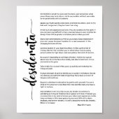 Desiderata Poem van Max Ehrmann Poster (Voorkant)