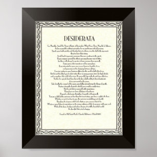 DESIDERATA Poem van Max Ehrmann Poster