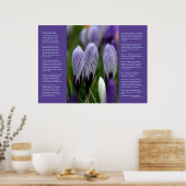 Desiderata Poem - Variegated Spring Crocuses Poster (Keuken)