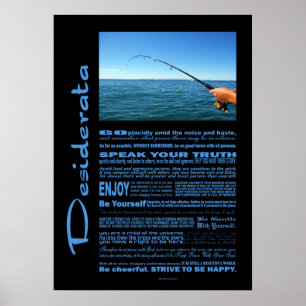 Desiderata Poem Vist in het midden van de oceaan Poster