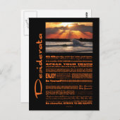 Desiderata Poem Wave Hugging Sunset Briefkaart (Voorkant / Achterkant)
