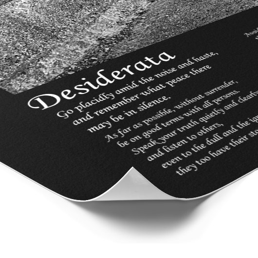 Desiderata Poem, Winter Seaside Stroll, Fine Art Poster (Hoek)