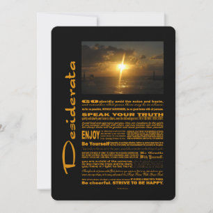 Desiderata Poem Zeer helder Zonnebeeld
