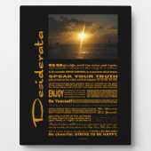 Desiderata Poem Zeer helder Zonnebeeld Fotoplaat (Voorkant)