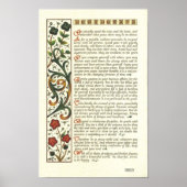 DESIDERATA Poster by Max Ehrmann= Leaf Calligraphy (Devant)