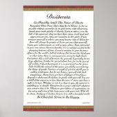 DESIDERATA Poster Max Ehrmann-Formal Trim (Devant)
